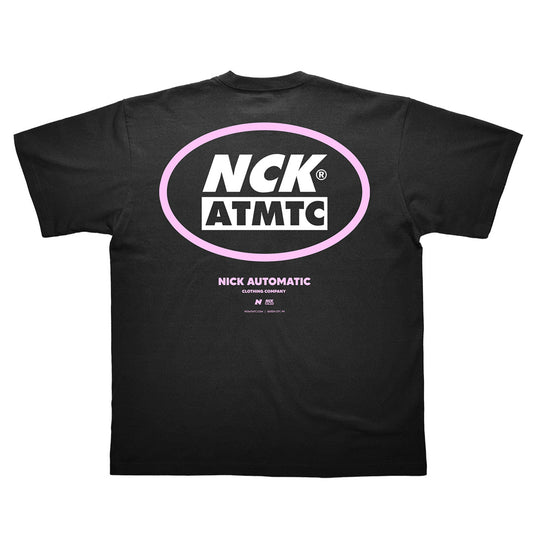 Block Badge Tee - Black Pink