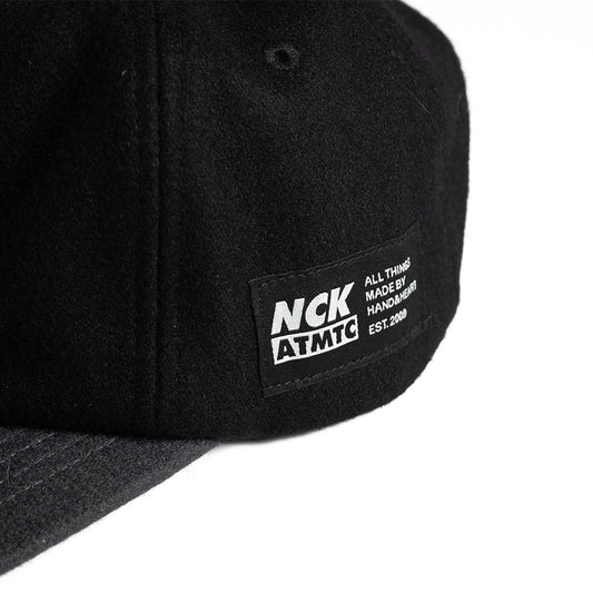 N Logo Wool Unconstructed Cap  - Black