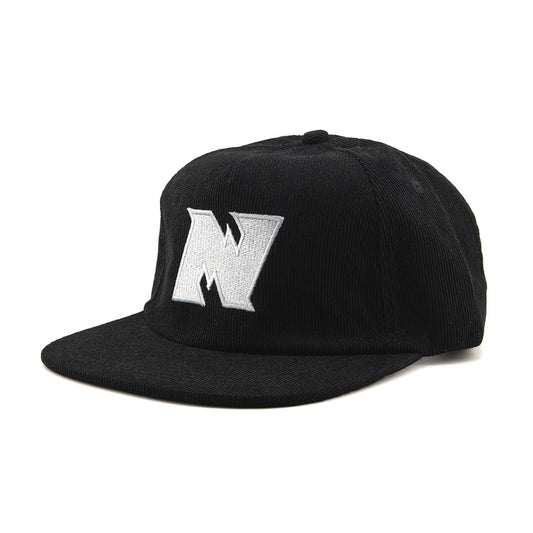 N Logo Corduroy Strapback  - Black