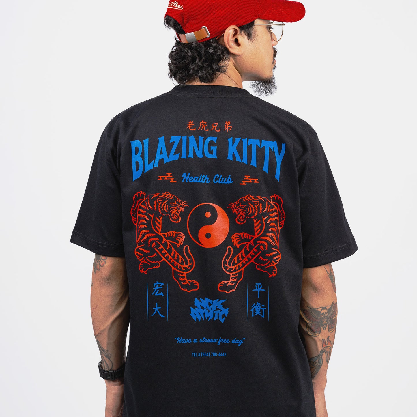 BLAZING KITTY Black T-shirt