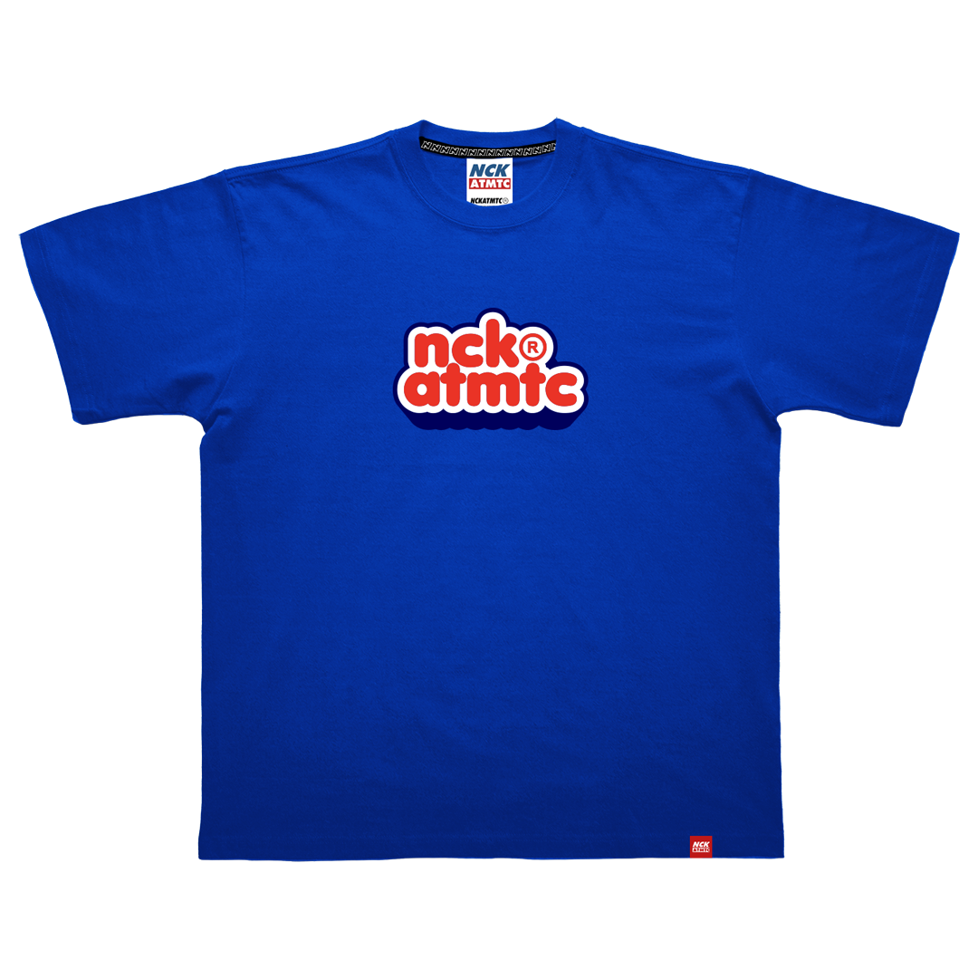 Bubble Text Tee - Blue