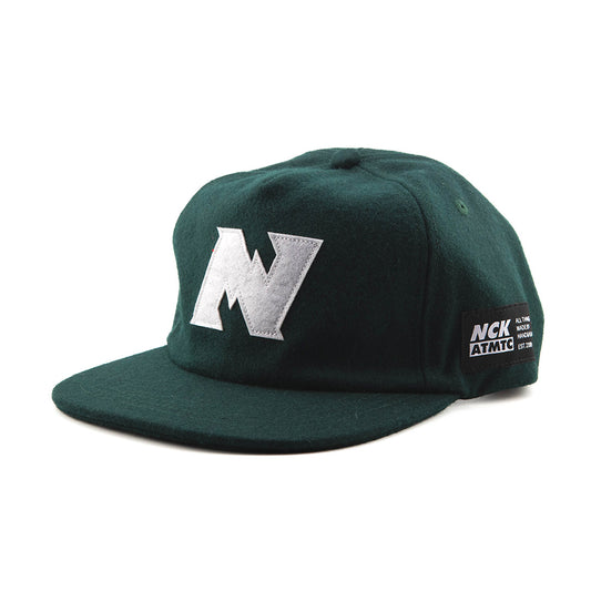 N Logo Wool Unconstructed Cap  - Green