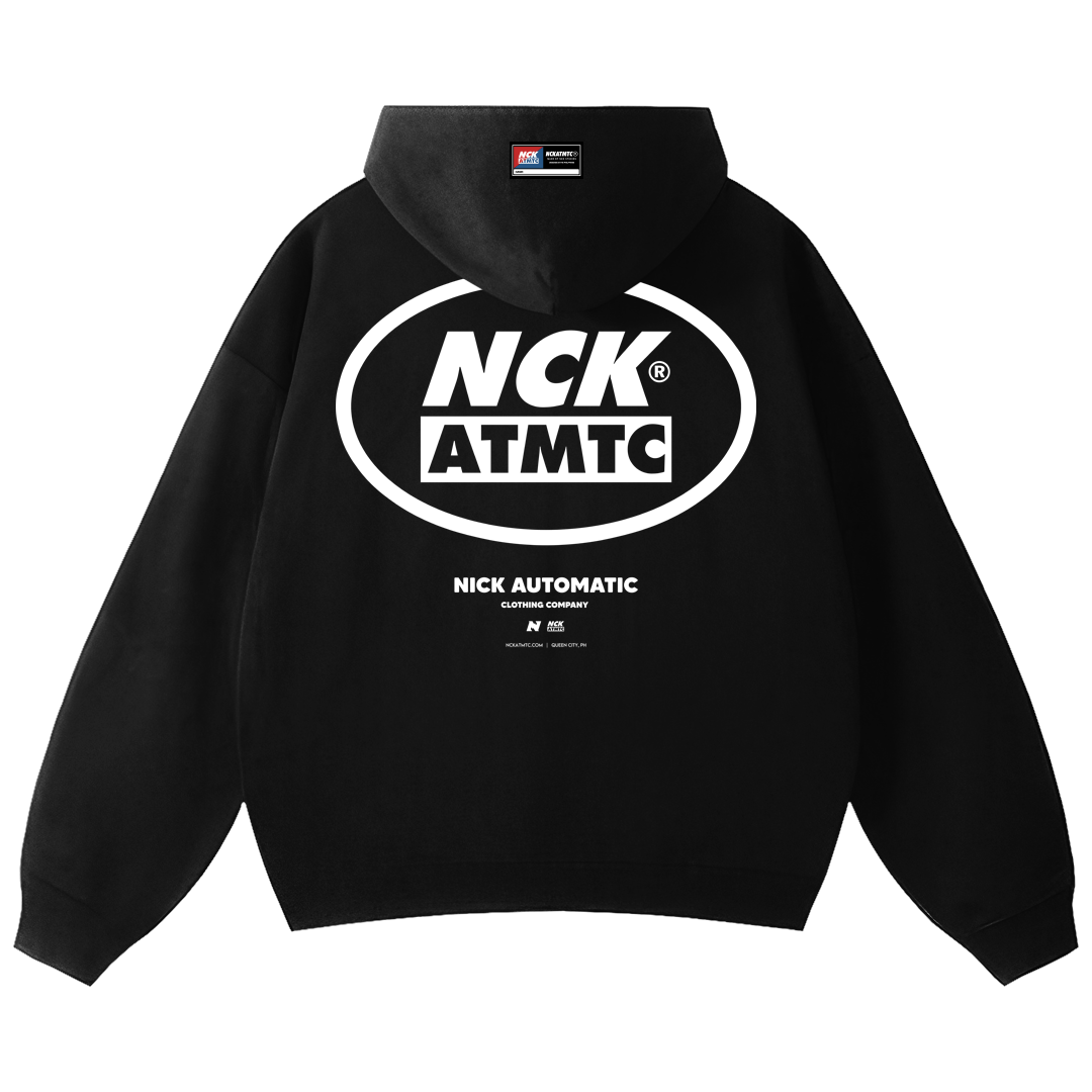 Block Badge Pullover Hoodie - Black