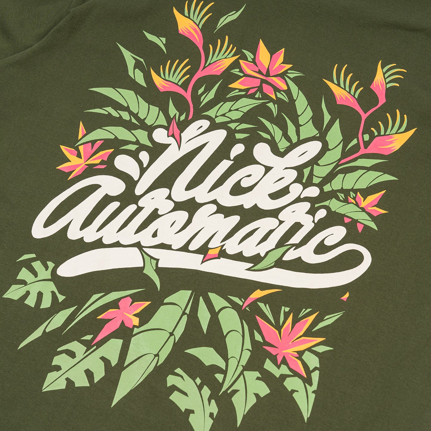 Flora Hawaii Tee (Fatigue Green)